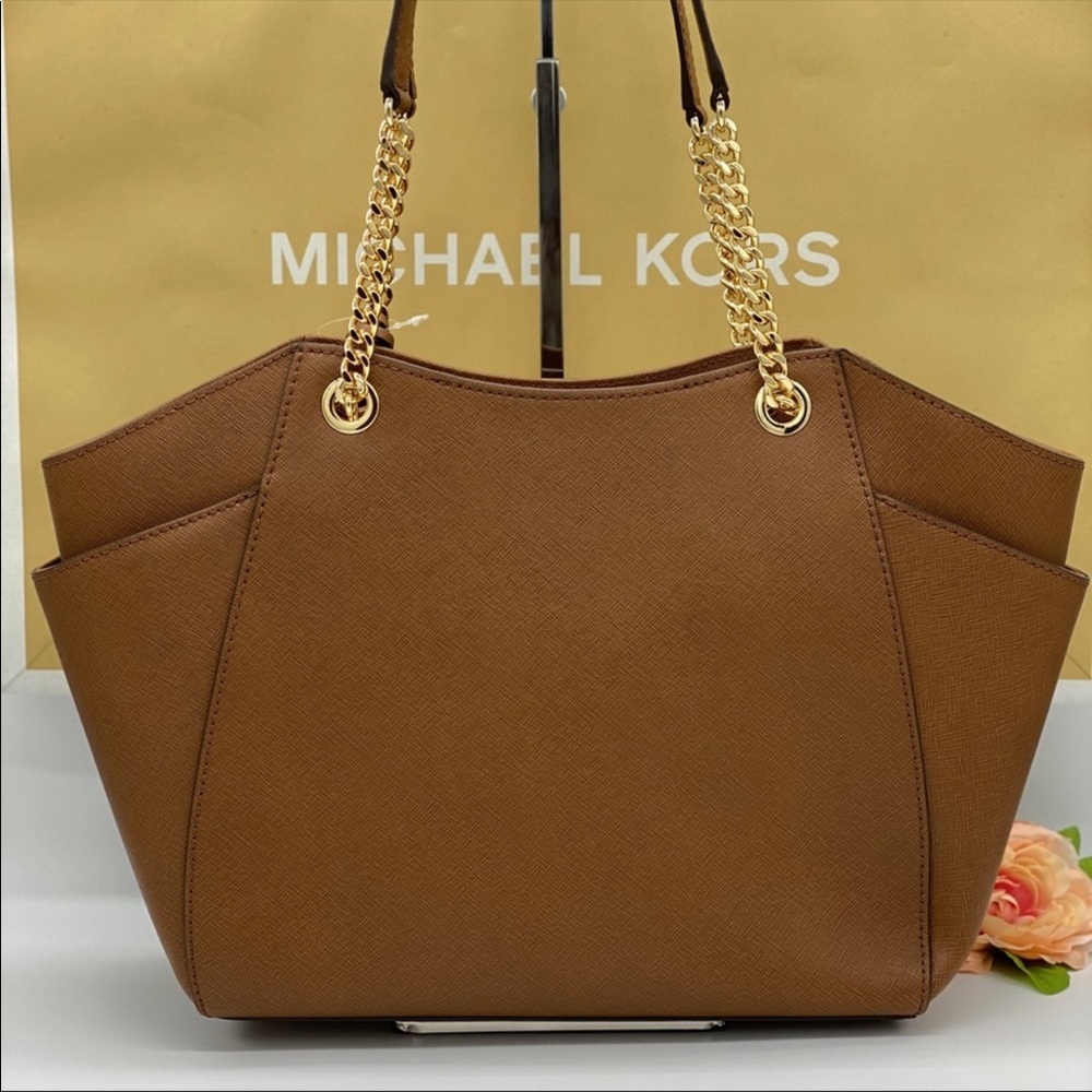 MICHAEL KORS LG CHAIN SHOULDER TOTE LUGGAGE - Picture 9 of 16